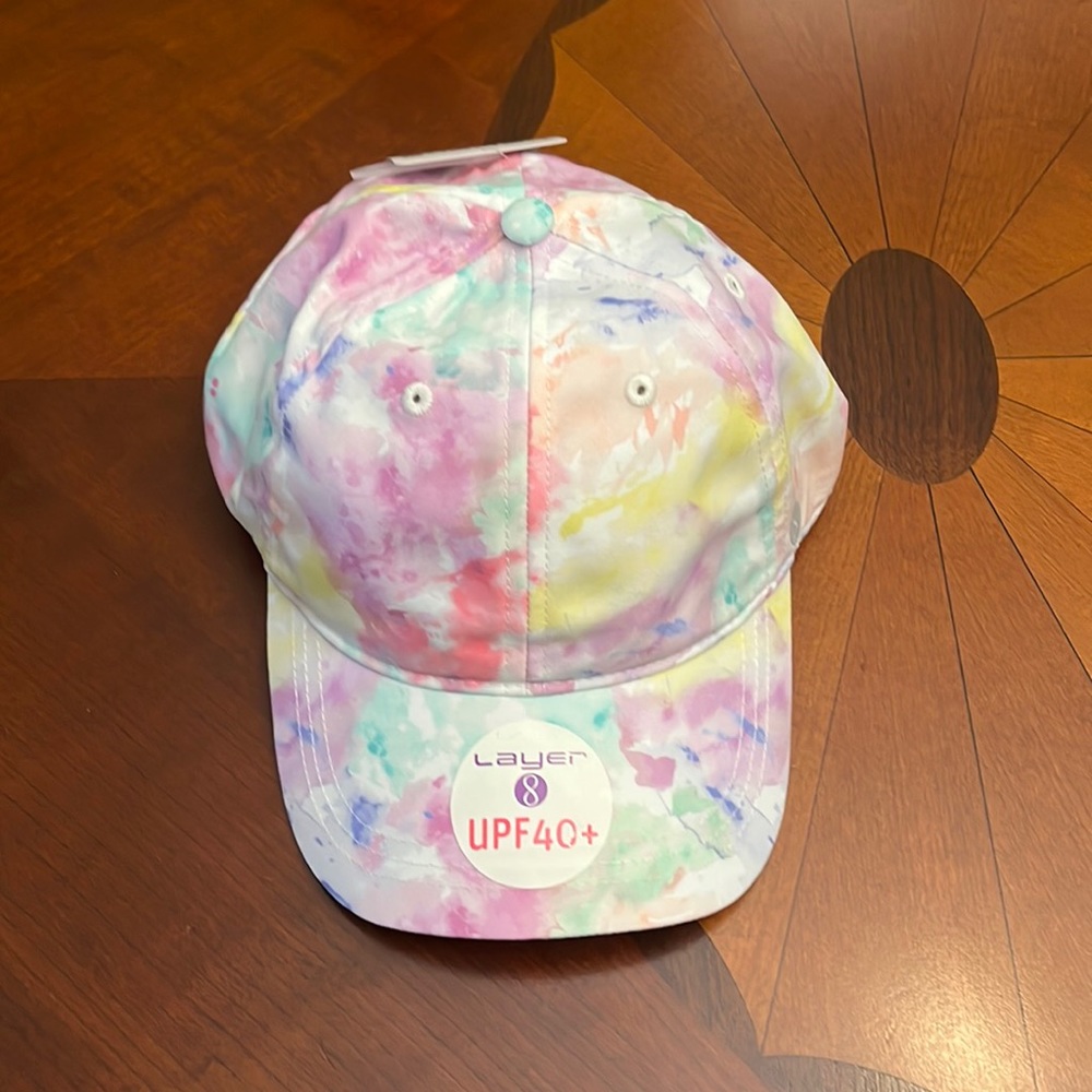 Tie dye girls layer hat